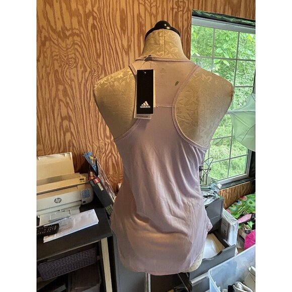 Adidas Tank Sleeveless Own The Run Purple Tint  Raceback NWT Size S Thin Running - Picture 5 of 10